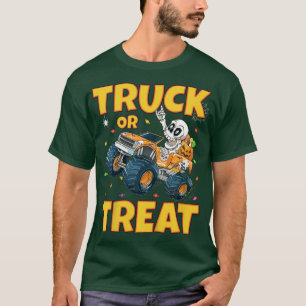 Kids Halloween Shirt Boys Toddler Skeleton Monster