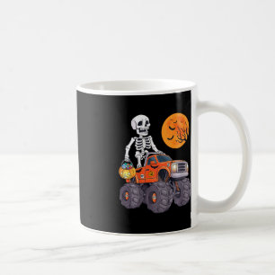 Kids Halloween Skeleton Riding Monster Truck Funny Coffee Mug