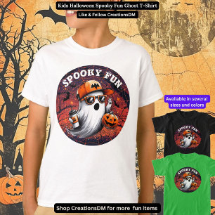 Kids Halloween Spooky Fun Ghost T-Shirt