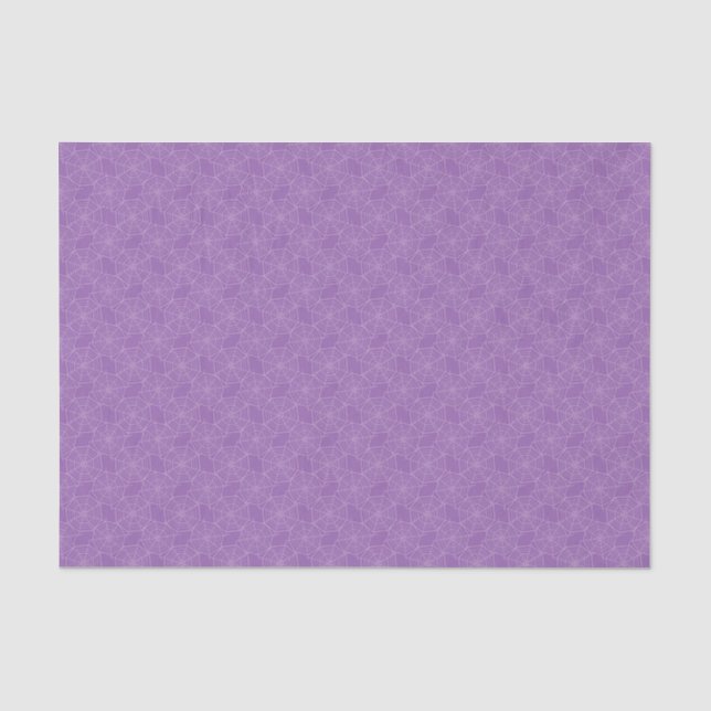 Kids Halloween Spooky Spider Webs Purple Tissue Paper (Front)