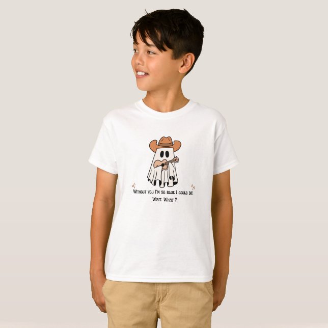 Kid's Halloween T-Shirt – Cowboy Ghost Guitar (Front Full)