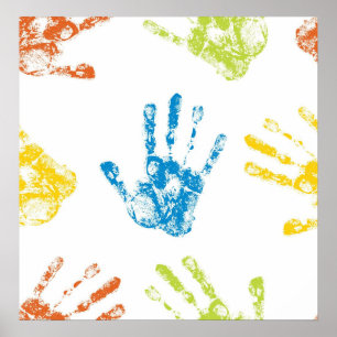 Kids Handprints Poster