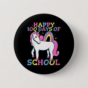 Kids Happy 100 Days Of School Girls 100th Day Of S 2 Inch Round Button