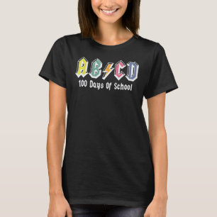 Kids Happy 100 Days Of School Teacher ABCD Rock Gr T-Shirt