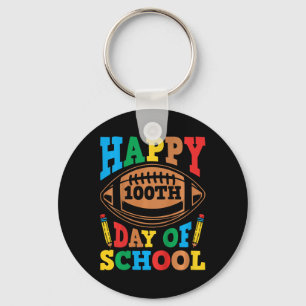 Kids Happy 100th Day Of School Boys 100 Days Of Sc Keychain