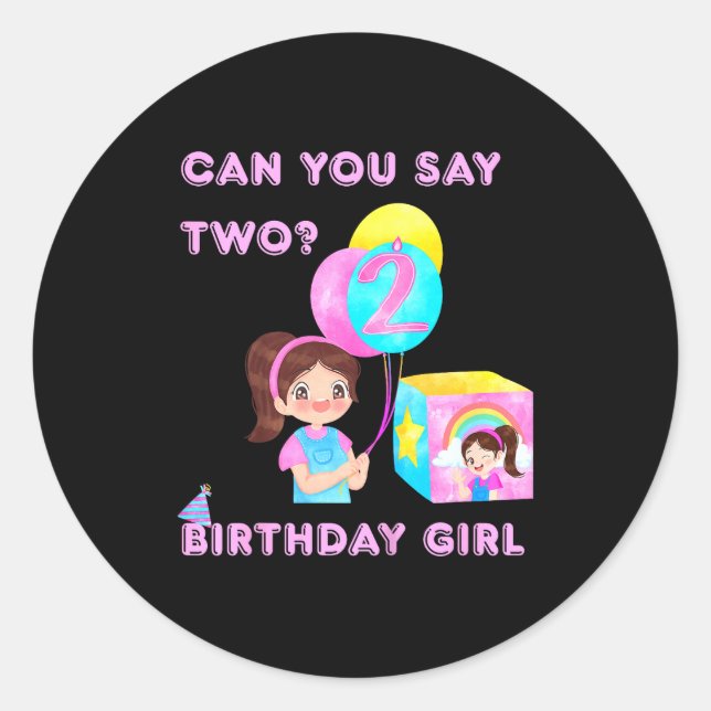 Kids Happy Birthday  Classic Round Sticker (Front)