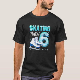 Kids Happy Birthday Ice Skating 6th Bday Outfit Gi T-Shirt