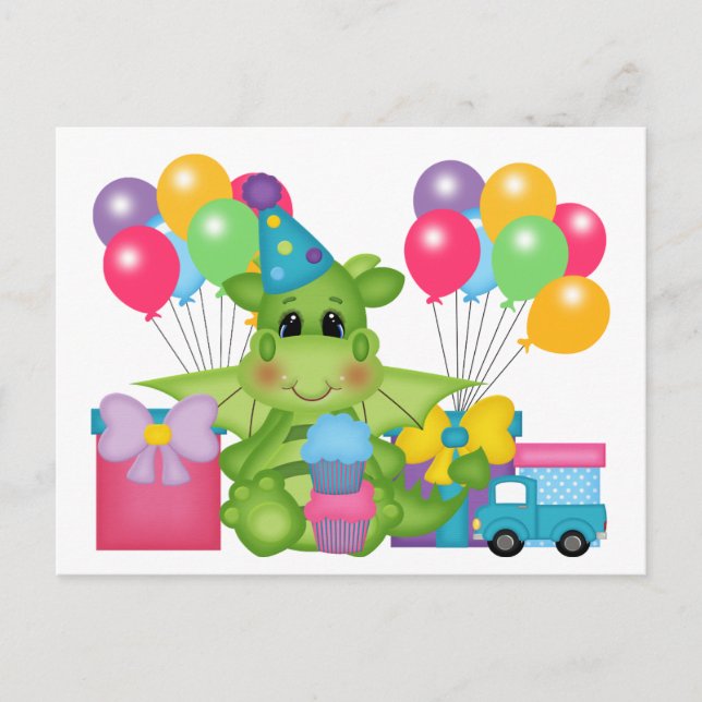 Kids Happy Birthday Postcard (Front)