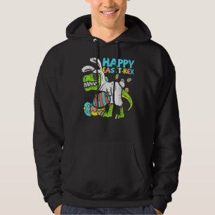 Kids Happy East T Rex Dino Saurus Bunny Happy East Hoodie