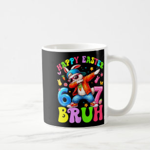 Kids happy easter 67 meme six seven dabbing rabbit coffee mug