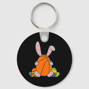 Kids Happy Easter Bysketbyll Bunny Ears Fun Egg Bo Keychain