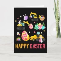 Kids Happy Easter Construction Crane Truck Boys To