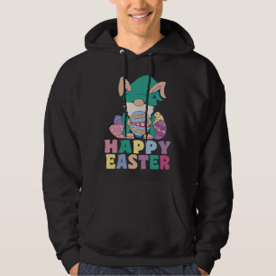 Kids Happy Easter Cute Trex Bunny Ear Easter Eggs  Hoodie