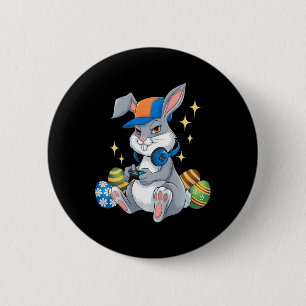 Kids Happy Easter Day Video Game Bunny Eggs Gaming 2 Inch Round Button
