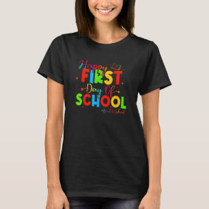 Kids Happy First Day Of School Back To School Stud T-Shirt