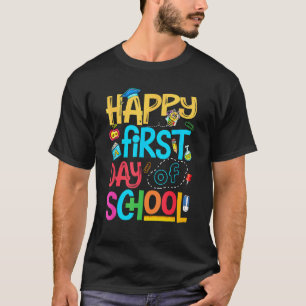 Kids Happy First Day Of School Kindergarten Studen T-Shirt