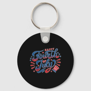 Kids Happy Independence Day 4th Of July Kids Toddl Keychain
