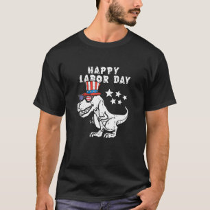 Kids Happy Labor Day 2022 T Rex Dinosaur Baby Todd T-Shirt