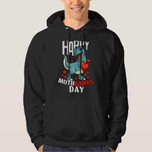 Kids Happy Mother's Day Son Mothrawrs Trex Dino To Hoodie