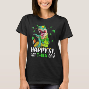 Kids Happy St Pat T Rex Day Dino Saurus St Patrick T-Shirt