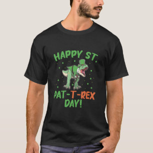 Kids Happy St Pat Trex Day Dino St Patricks Day T-Shirt