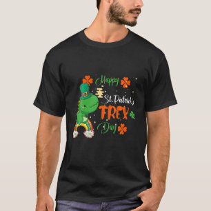 Kids Happy St Pat Trex Day Dinosaur St Patricks Da T-Shirt