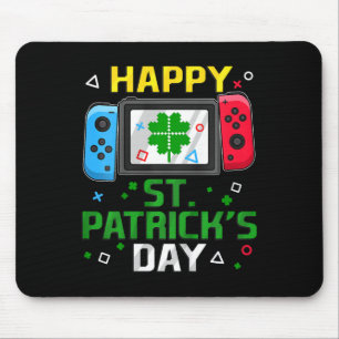 Kids Happy St Patricks Day Videogame Controller Bo Mouse Pad