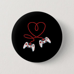 Kids Heart Video-Game Controller Valentines Day Co 2 Inch Round Button