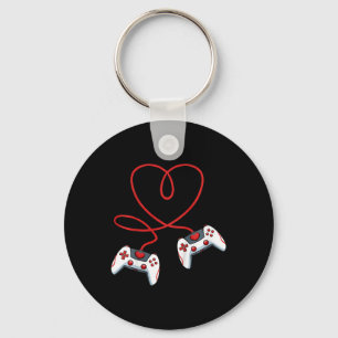 Kids Heart Video-game Controller Valentines Day Co Keychain