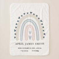 KIDS HEARTS BLUSH BLUE RAINBOW BABY BIRTH STATS