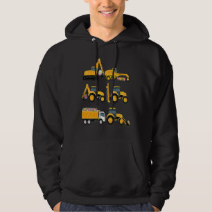 Kids Heavy Equipment Egg Hunting Easter Day Cool B Hoodie