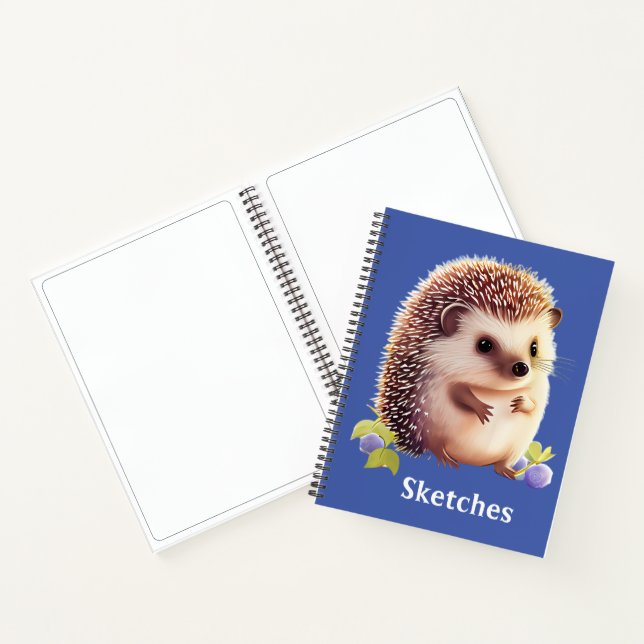 KIds Hedgehog Sketch  Notebook (Inside)