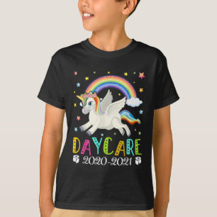 Kids Hello Daycare 2020 Quarantine Cute Unicorn T-Shirt