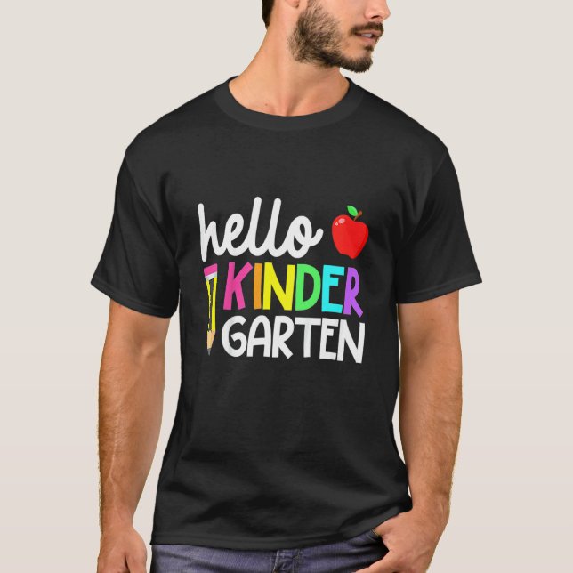 Kids Hello Kindergarten Team Kinder Back To School T-Shirt (Front)