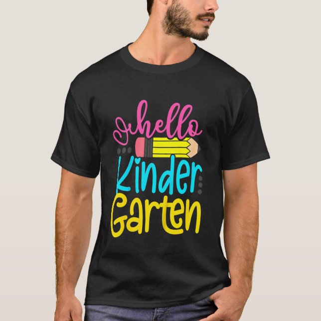 Kids Hello Kindergarten Team Kinder Back To School T-Shirt (Front)