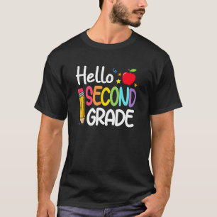 Kids Hello Second Grade First Day Of School Teache T-Shirt