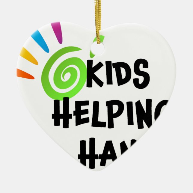 Kids Helping Hand items Ceramic Ornament (Front)
