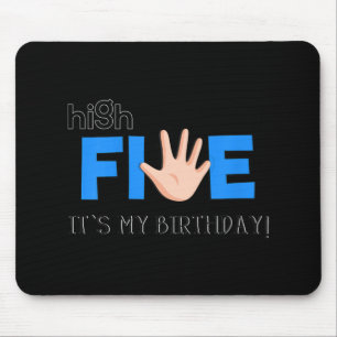 Kids High Five - Cool 5 Year Old Kids Birthday Gif Mouse Pad
