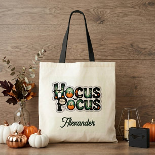 Kids Hocus Pocus Modern Typography Wicked Gothic Tote Bag