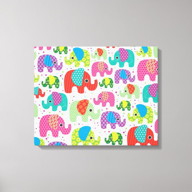 Kids home deco elephant india canvas print (Front)