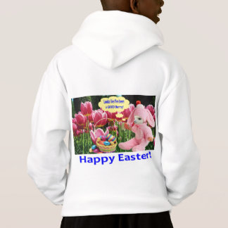 kids hoodie.  Happy Easter.  alpaca/bunny