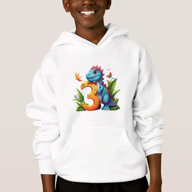 Kids Hoodies Dinosaur Math School Gift (Front)