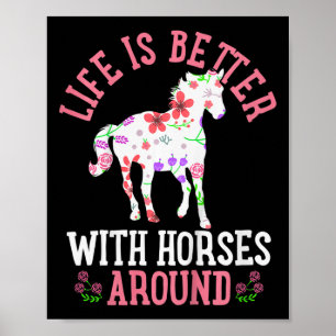Kids Horse Horseback Riding Cute Gift  Poster
