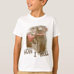 Kids How I ROLL ATV Retro Red Trike T-Shirt