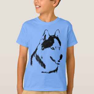 Kid's Husky T-Shirt Organic Sled Dog Kids Shirt