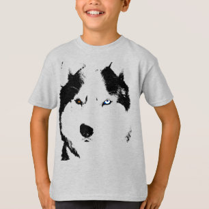 Kid's Husky T-Shirt Organic Sled Dog Kids Shirt