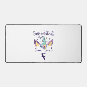 Kids I am already 7 years unicorn birthday girl T- Desk Mat