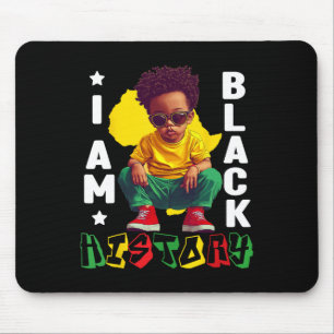 Kids I Am Black History Young Black King Afro Todd Mouse Pad