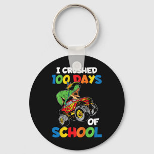 Kids I Crushed 100 Days Of School Boys 100th Day O Keychain