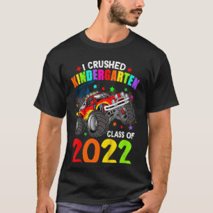 Kids I Crushed Kindergarten Monster Truck Graduati T-Shirt